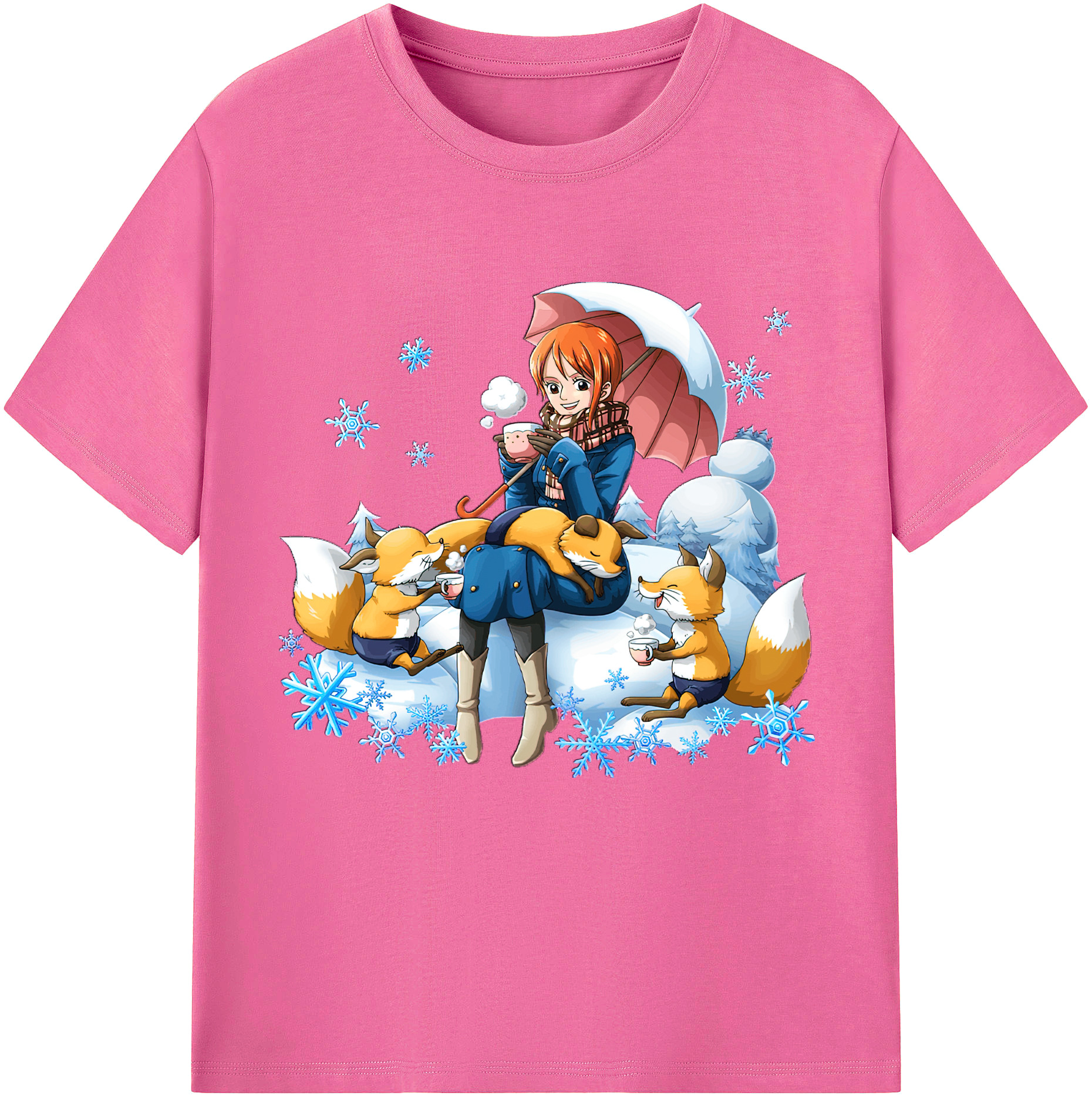 （画像用） ワンピース ナミ ONE PIECE Nami レディースカジュアルプリントTシャツ（綿100％）